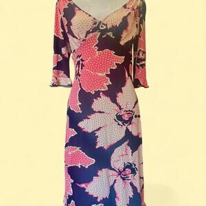 Betsey Johnson Floral 3/4 Sleeve Dress